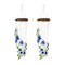 Set of 2 Blue Green and White Capiz Shell Wind Chime 29 Inches Long